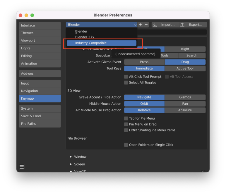 Industry Compatible Keymap