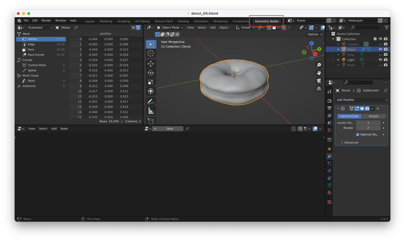 Geometry Node Workspace