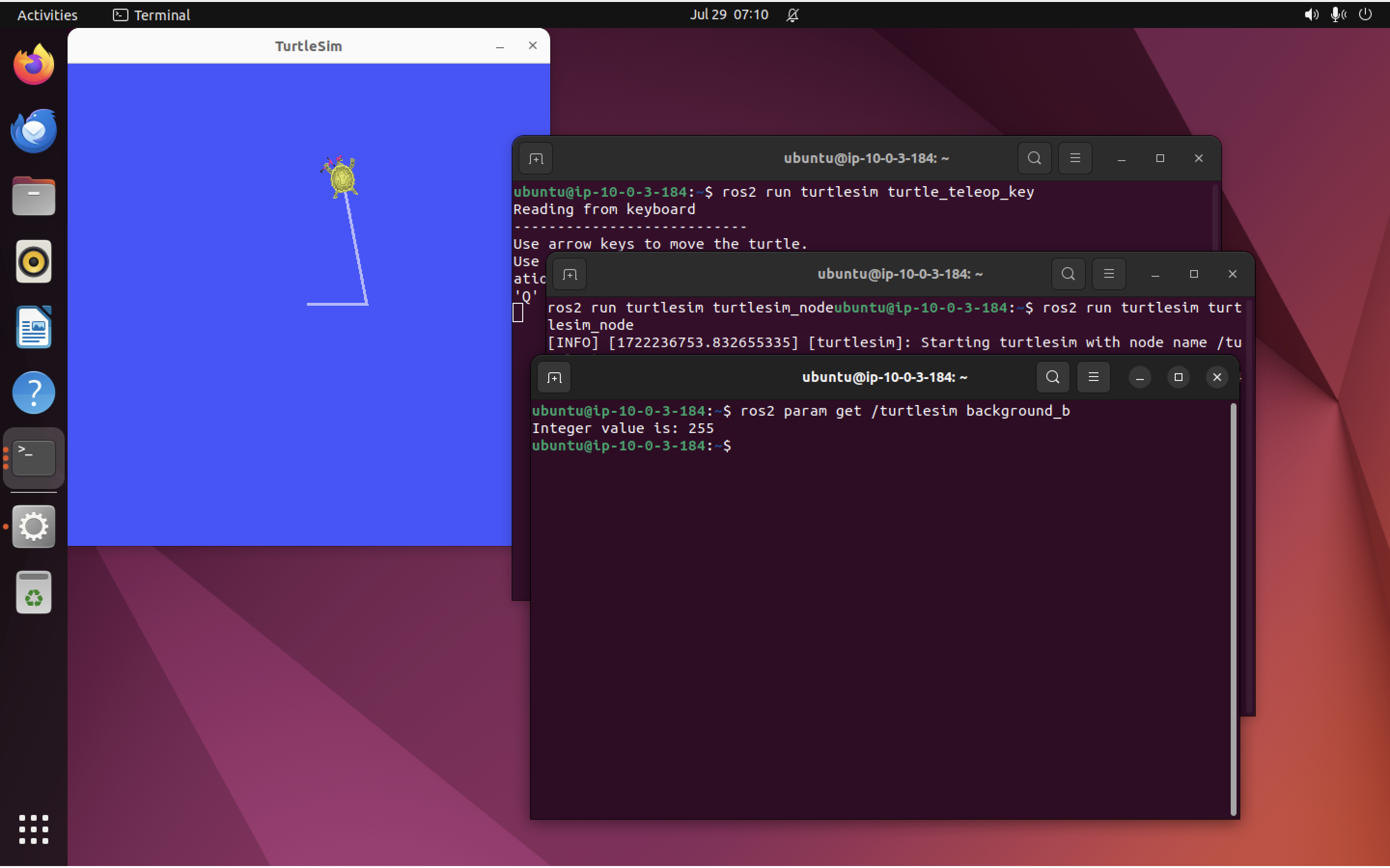 ROS &ldquo;param get&rdquo; command output