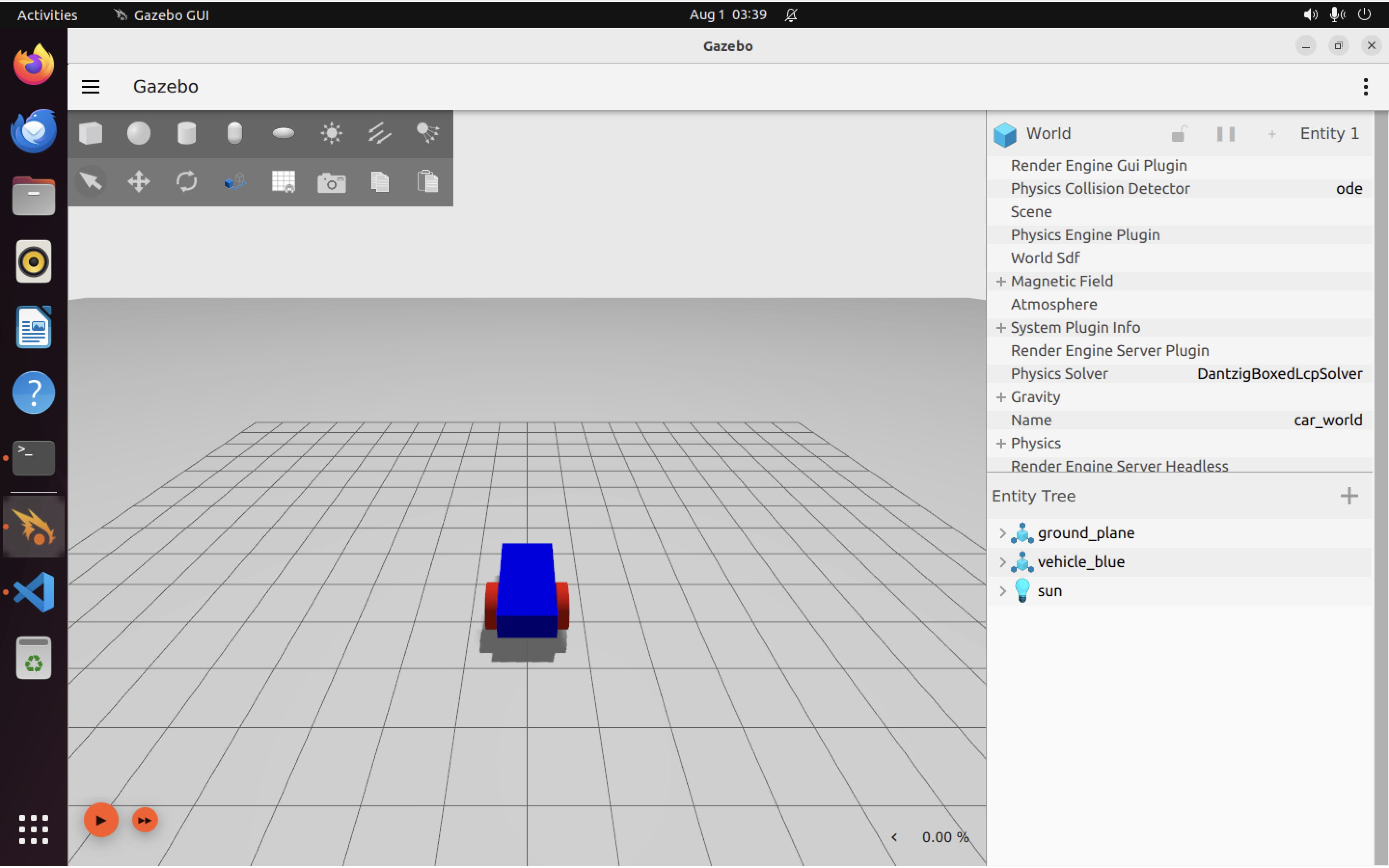 Robot with both rear wheels installed