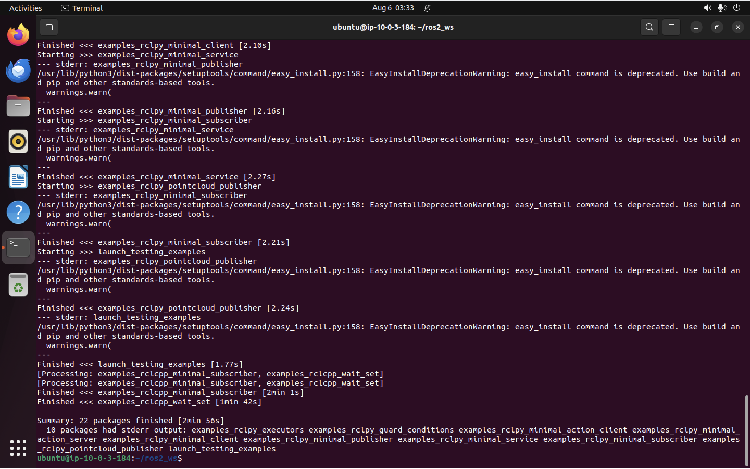Successful build messages