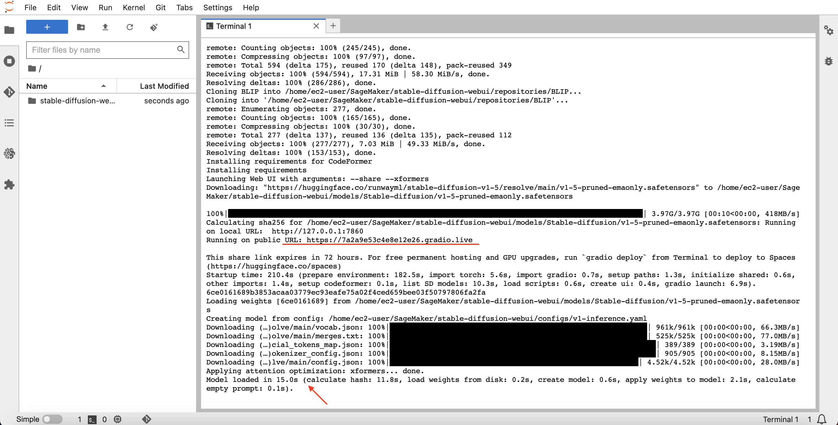 Successful first run
