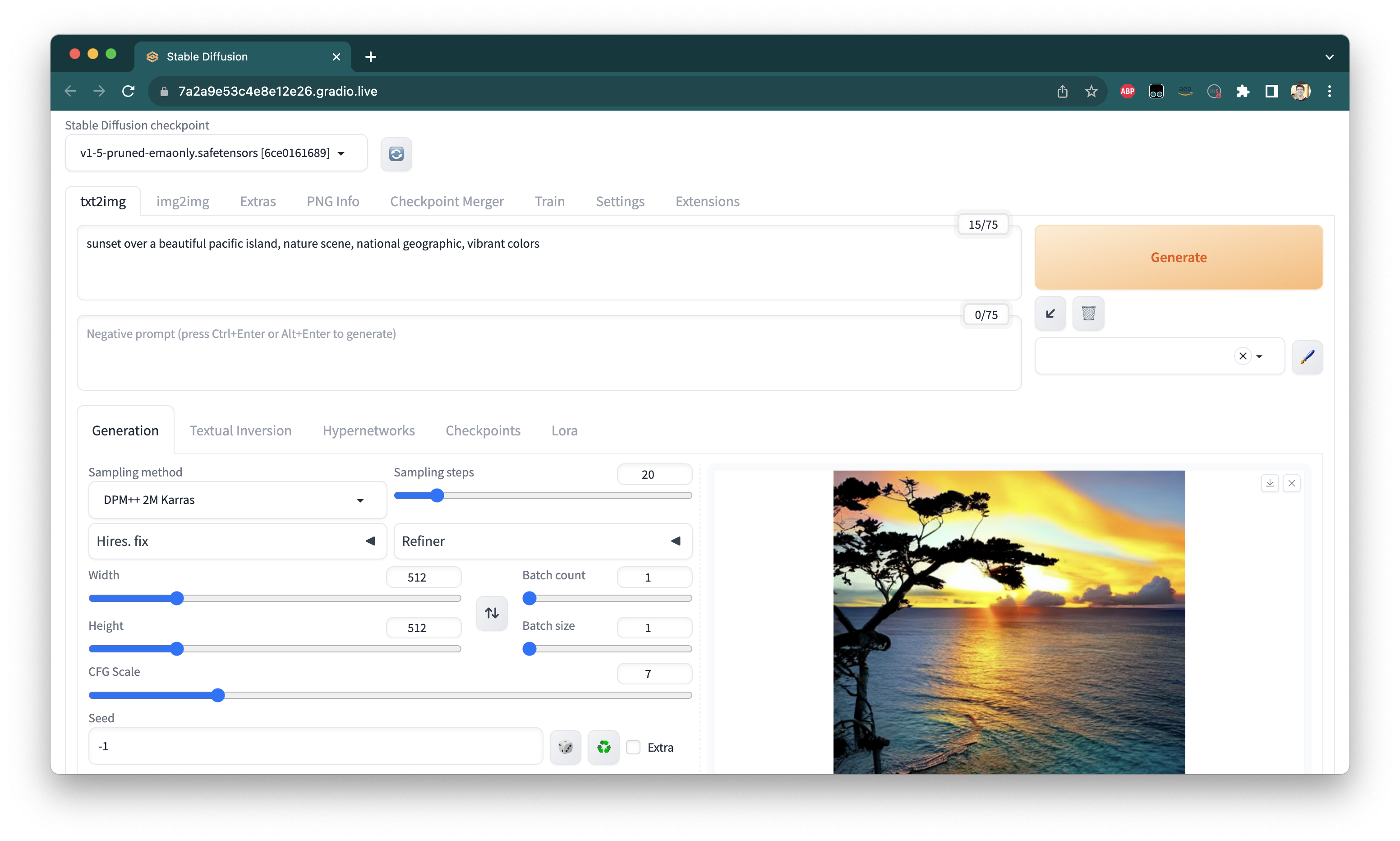 Successful first image