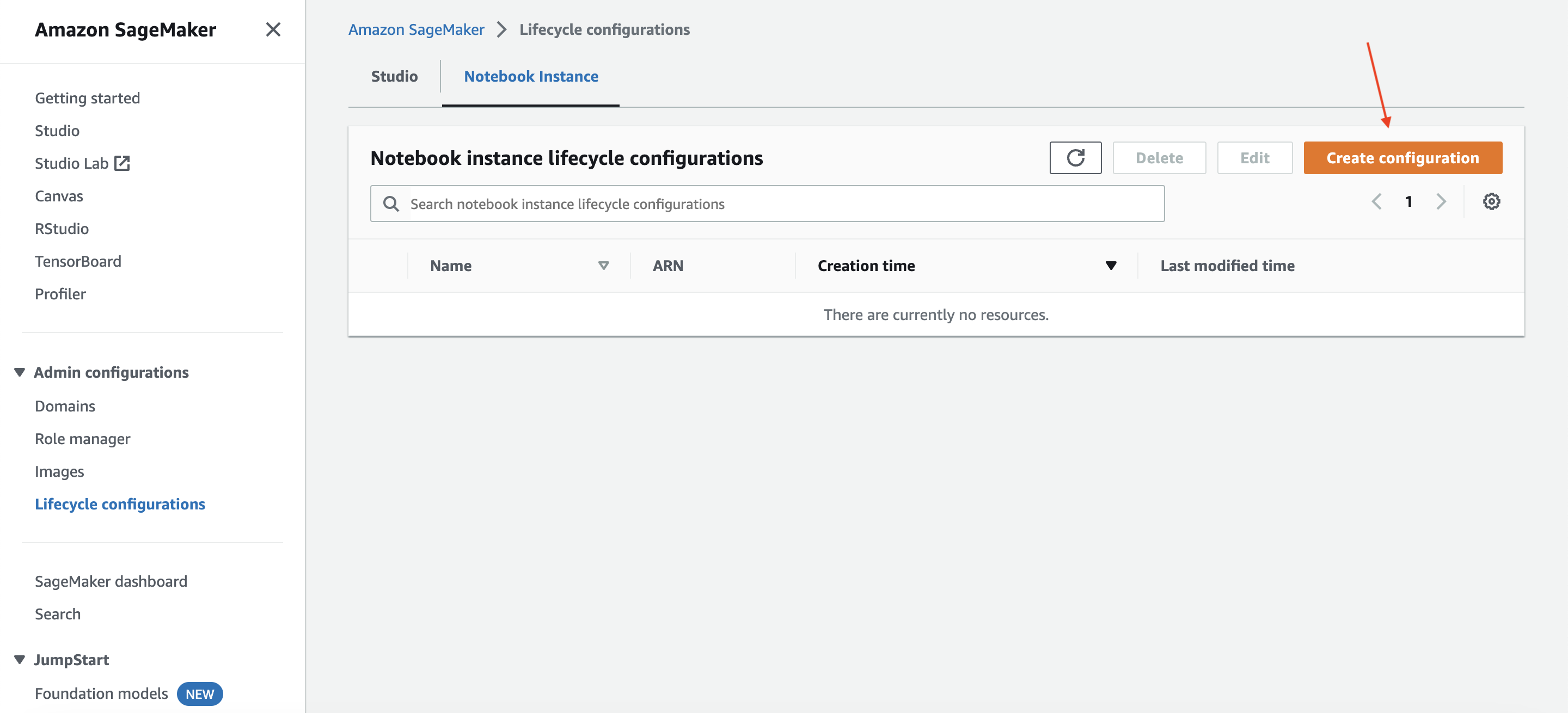 Create configuration